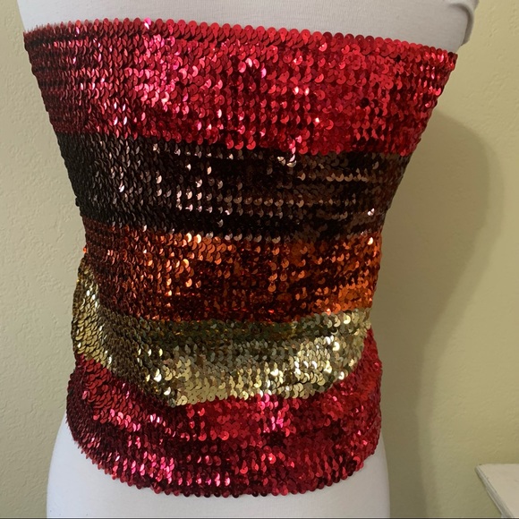 Ruby Sky stretch sequin strapless top - Picture 5 of 8